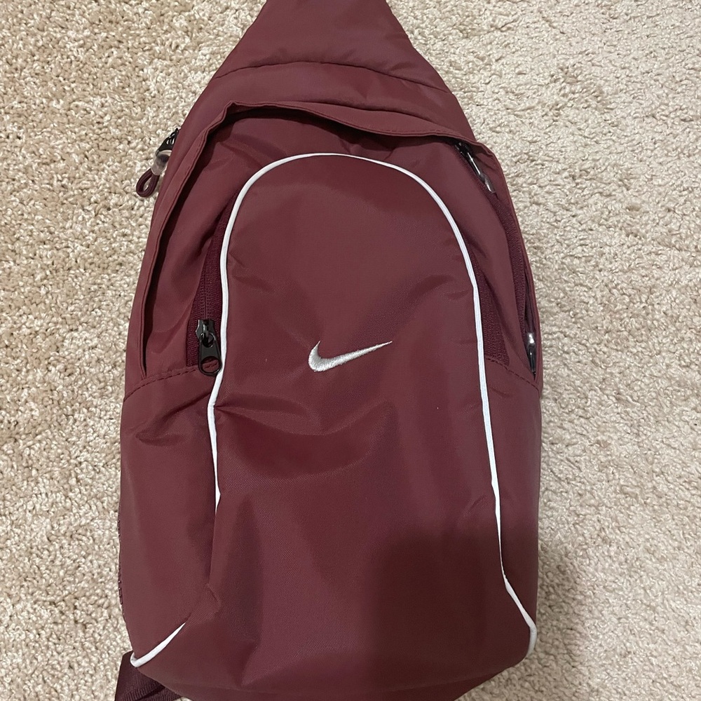 Nike Burgundy Sling Backpack